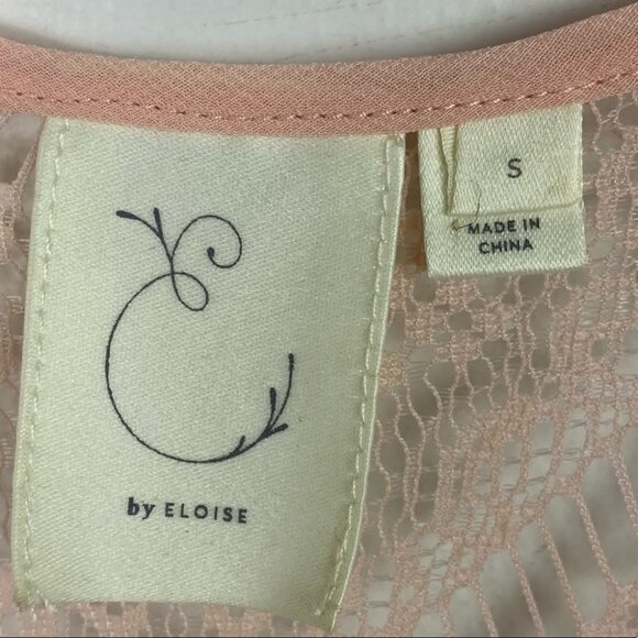 Anthropologie Eloise St. Regis Pink Slip Dress Size Small Lace Sheer Floral Boho - Picture 4 of 10